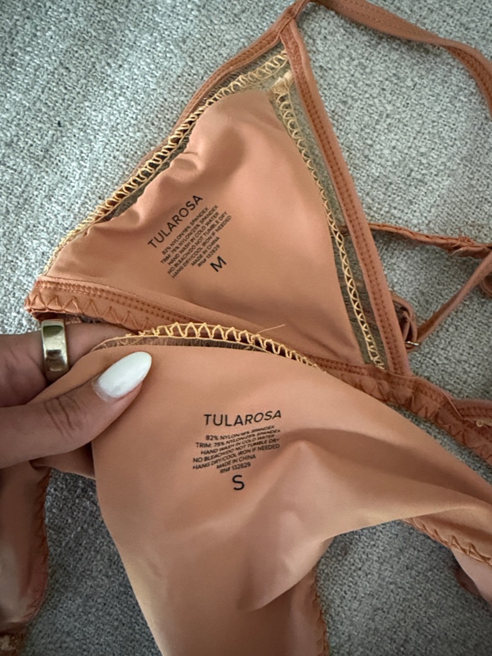 Tularosa Rust Triangle Bikini Set - Picture 3 of 4